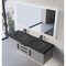 Castello Usa Thames 60-inch Gray Vanity Set with Black Top and Black Handles CB-MC-60G-BL-20146-BL - alternate 3